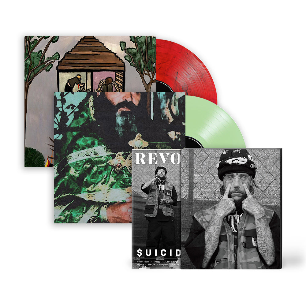 $UICIDEBOY$ x REVOLVER BUNDLE – 2023 FALL ISSUE W/ 'LONG TERM EFFECTS OF SUFFERING' LP & SING ME A LULLABY, MY SWEET TEMPTATION' LP (Limited Edition – Only 500 made each)