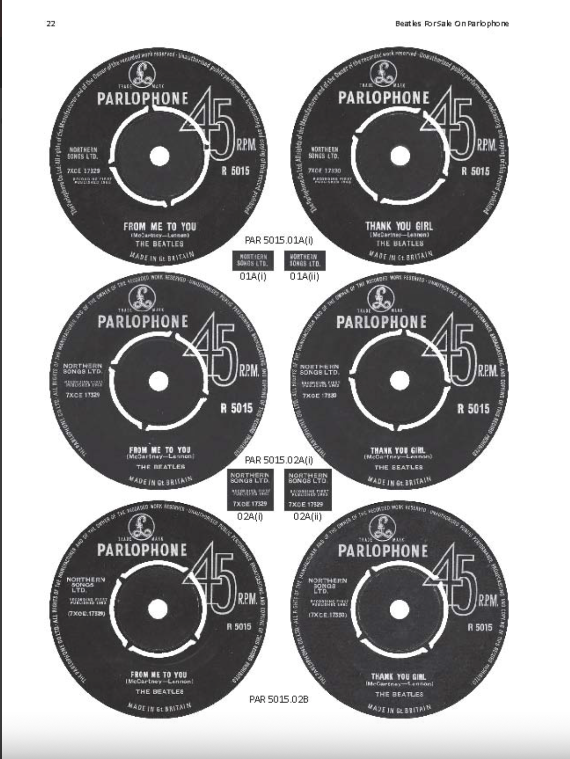 THE BEATLES 'BEATLES FOR SALE ON PARLOPHONE RECORDS' BOOK