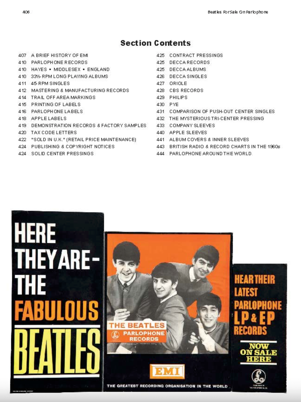 THE BEATLES 'BEATLES FOR SALE ON PARLOPHONE RECORDS' BOOK