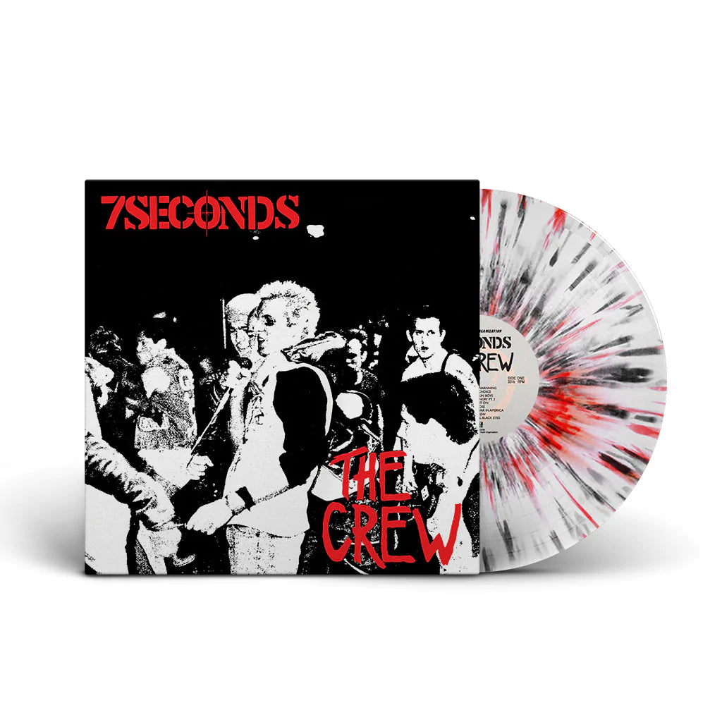 7SECONDS ‘THE CREW’ LP (Deluxe,White w/Black and Red Splatter Vinyl)