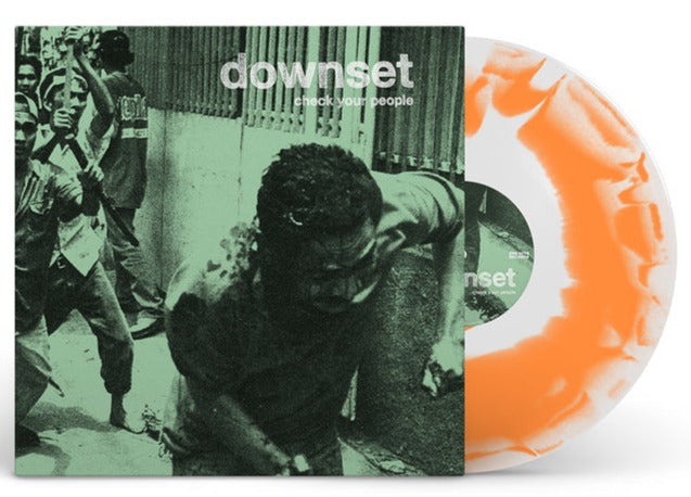 DOWNSET 'CHECK YOUR PEOPLE' LP (White, Orange Mix Vinyl)