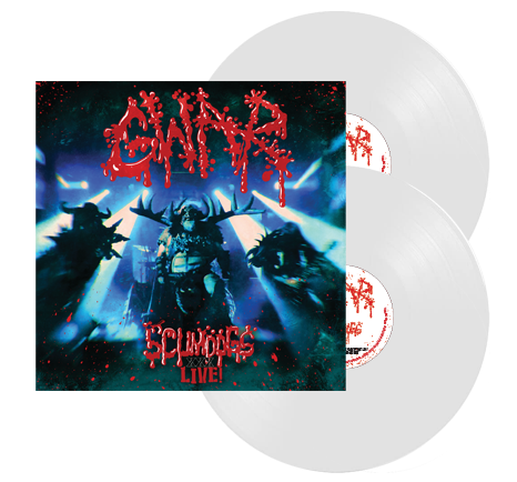 GWAR ‘XXX LIVE! THE SCUMDOGS OF THE UNIVERSE 30TH ANNIVERSARY REUNION' LIMITED EDITION WHITE 2LP — ONLY 350 MADE