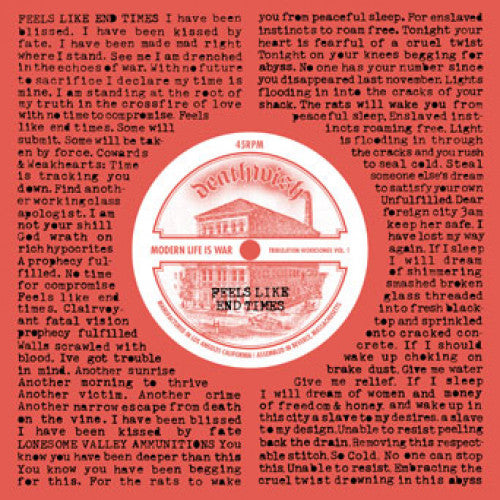 MODERN LIFE IS WAR 'TRIBULATION WORKSONGS VOL 1' 7"