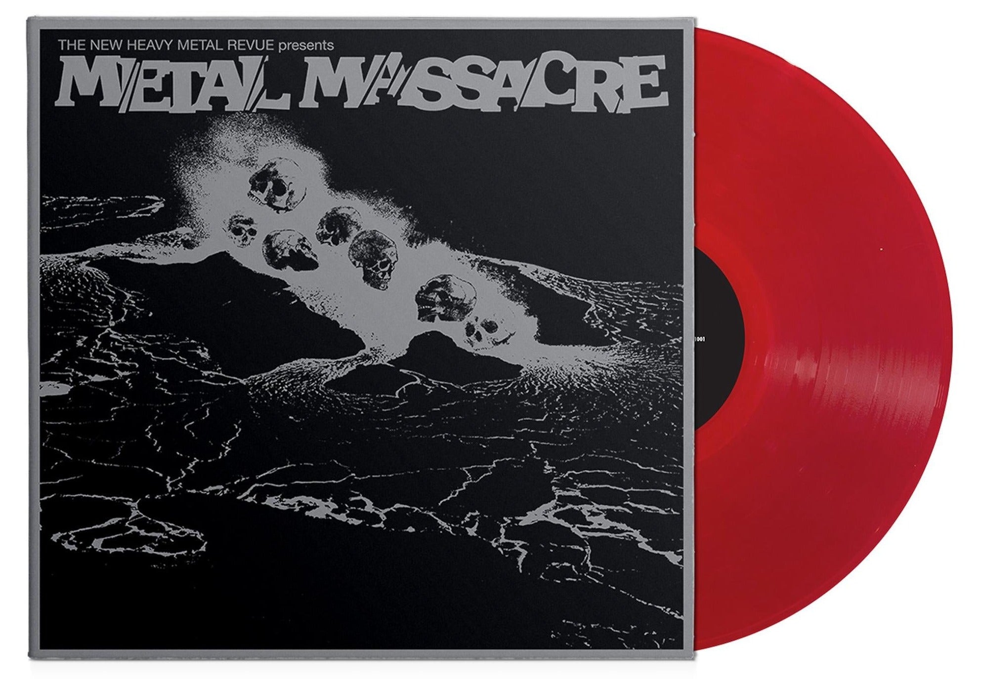 THE NEW HEAVY METAL REVUE PRESENTS METAL MASSACRE LP (Red Vinyl) -- Metal Blade Anniversary Reissue (Metallica's 1st recording included)