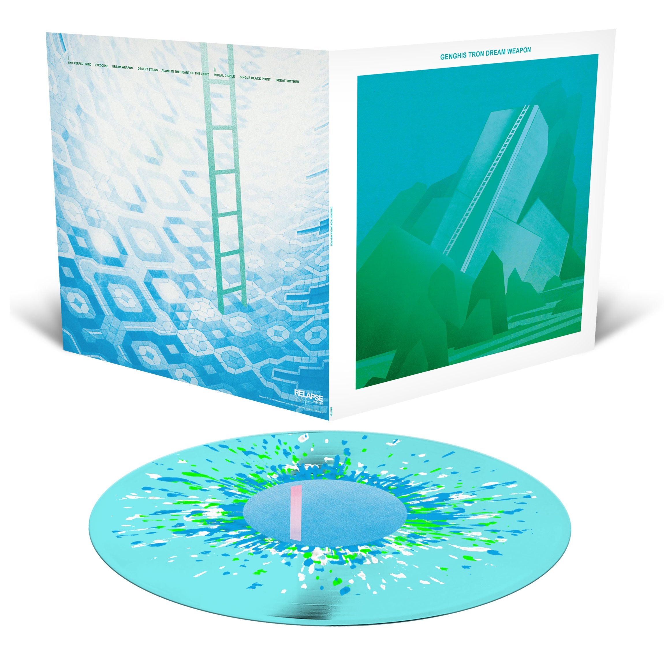 GENGHIS TRON 'DREAM WEAPON' (Limited Edition — Only 250 Made, Blue w/ White, Cyan Blue, & Neon Green Splatter Vinyl)