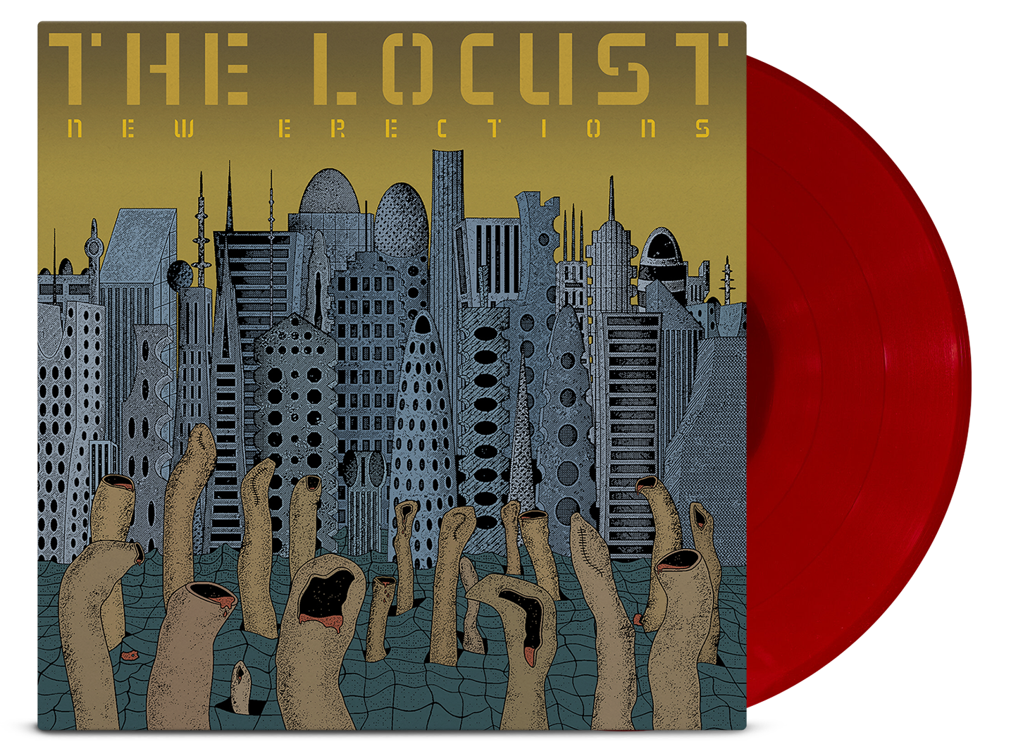 THE LOCUST ‘NEW ERECTIONS' LP (Limited Edition - Only 300 Made, Ancestor Incest Red Vinyl)