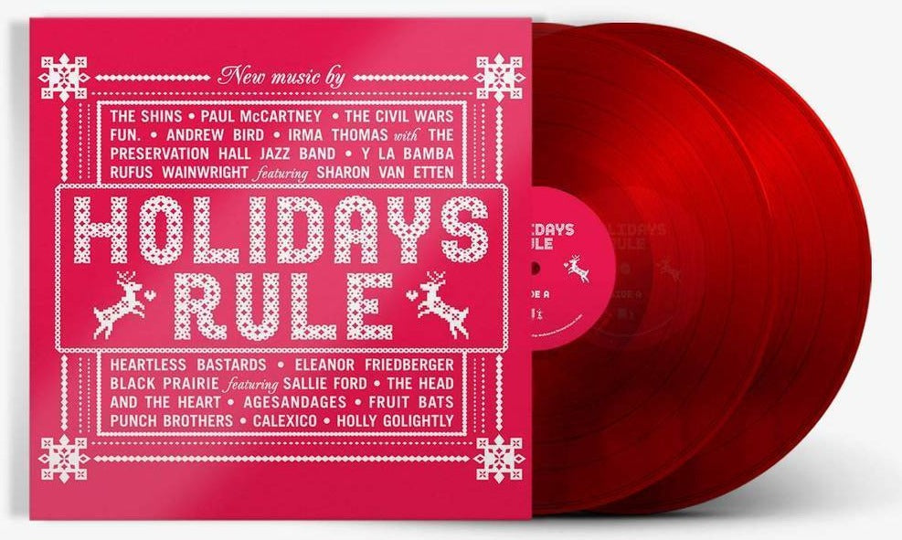 'HOLIDAYS RULE' RED 2LP (Red Vinyl) - Shins, Paul McCartney, Rufus Wainwright, Fruit Bats, more