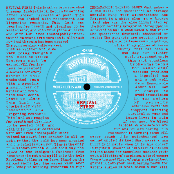 MODERN LIFE IS WAR 'TRIBULATION WORKSONGS VOL.2' 7" EP