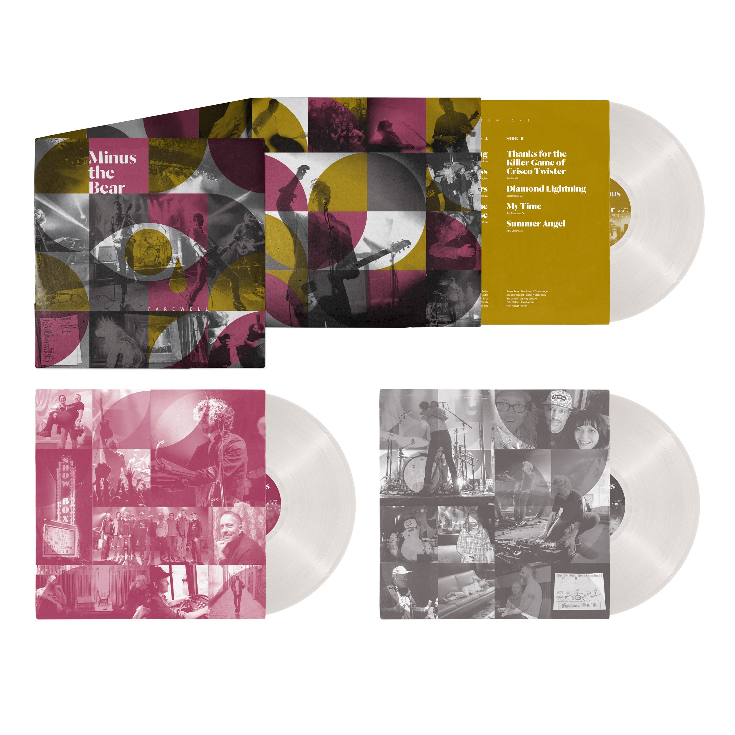 MINUS THE BEAR 'FAREWELL' 3LP (Grey & Black Splatter Vinyl)