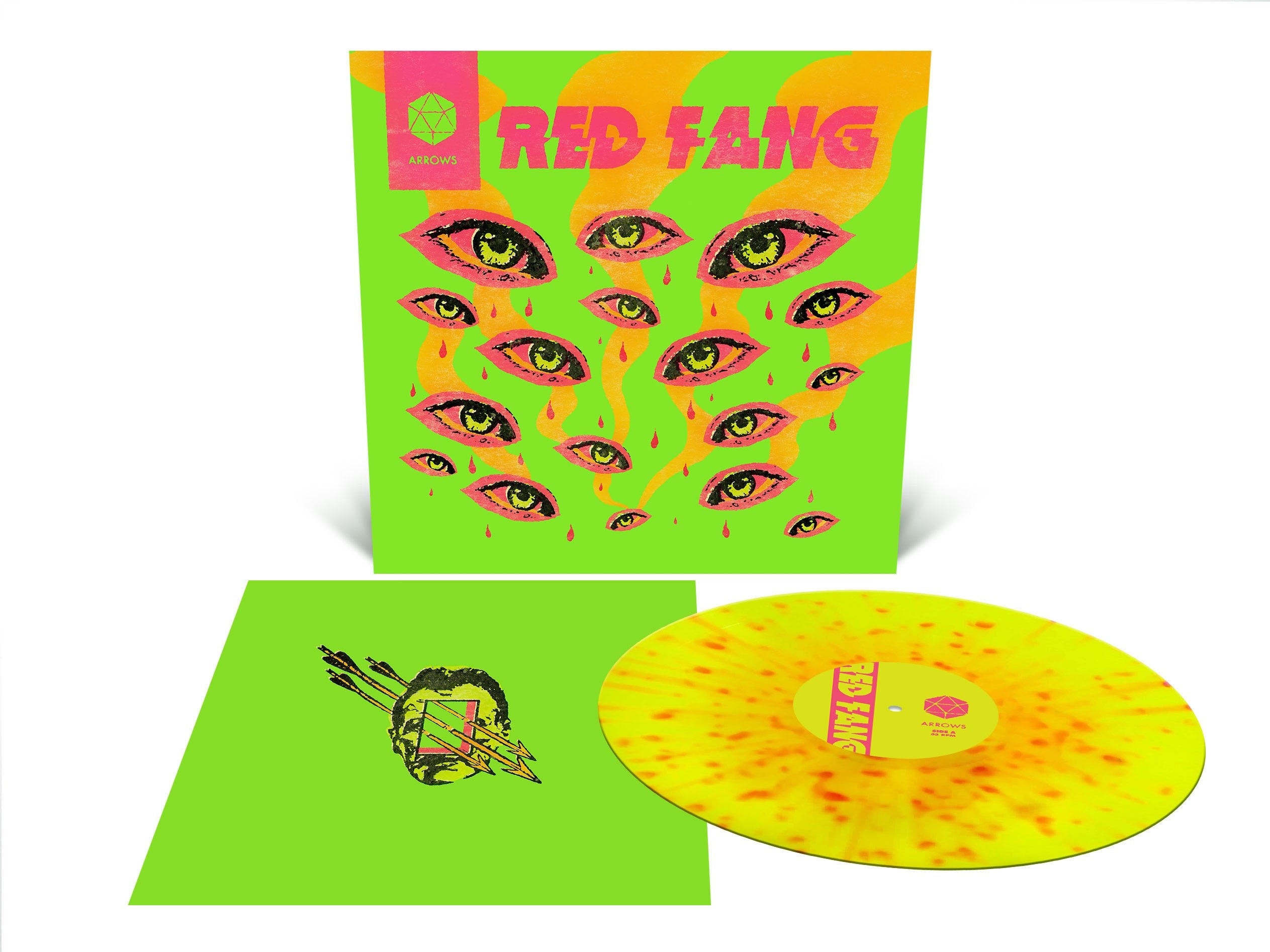 RED FANG ‘ARROWS' LP (Neon Yellow w/Heavy Neon Magenta Splatter Vinyl)