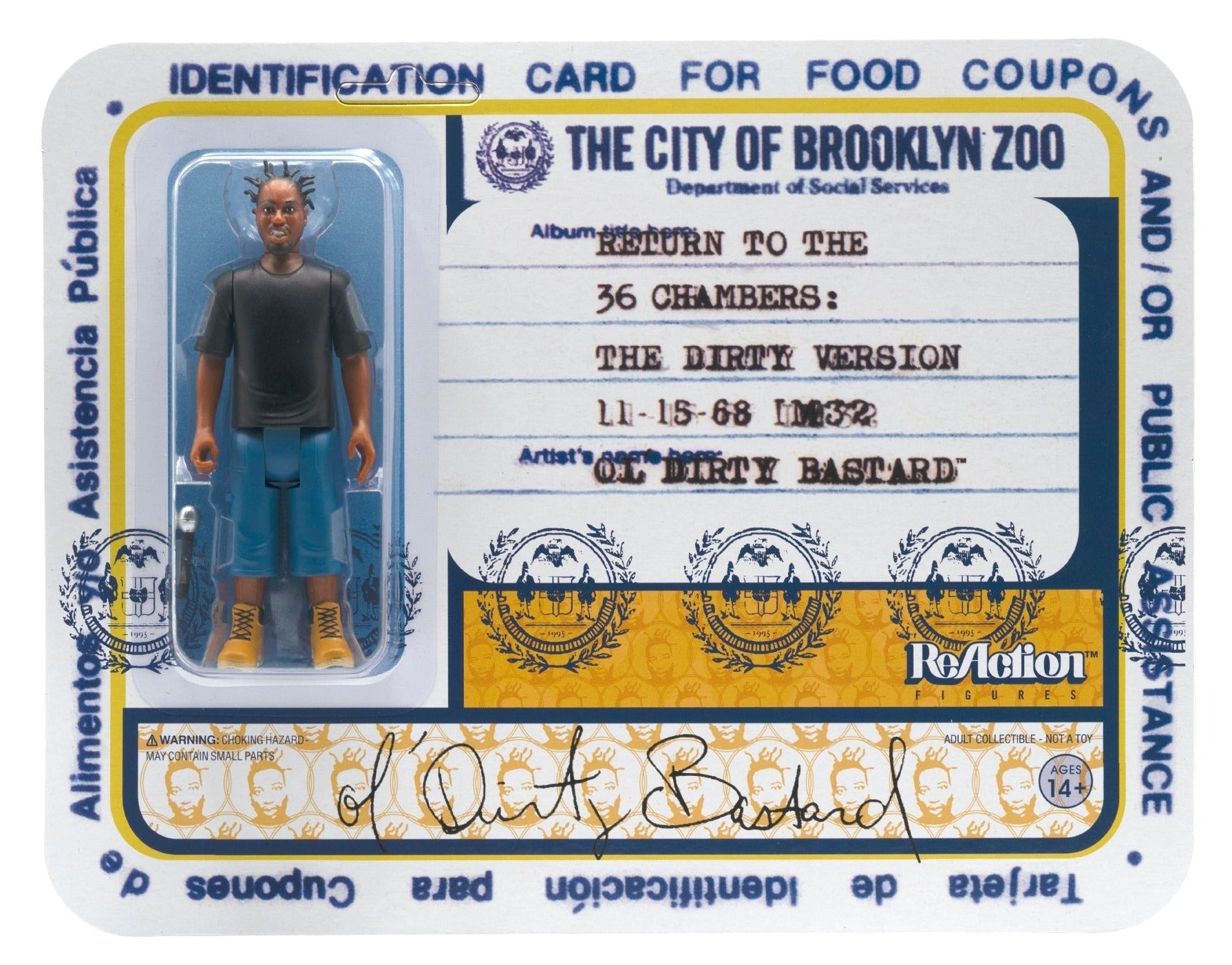 OL' DIRTY BASTARD REACTION WU-TANG CLAN ACTION FIGURE