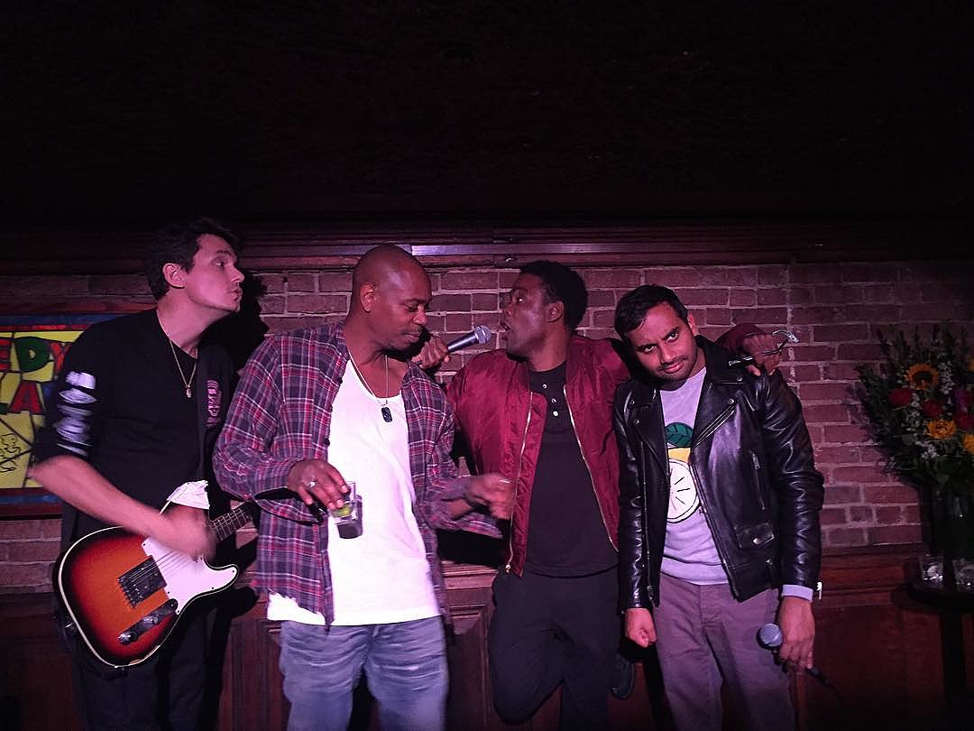 Dave Chappelle, Chris Rock, Aziz Ansari & John Mayer played Comedy Cellar after Roots Picnic!