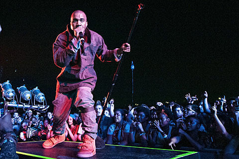 Kanye West playing free show during NBA All-Star Weekend, presenting Adidas collaboration during Fashion Week