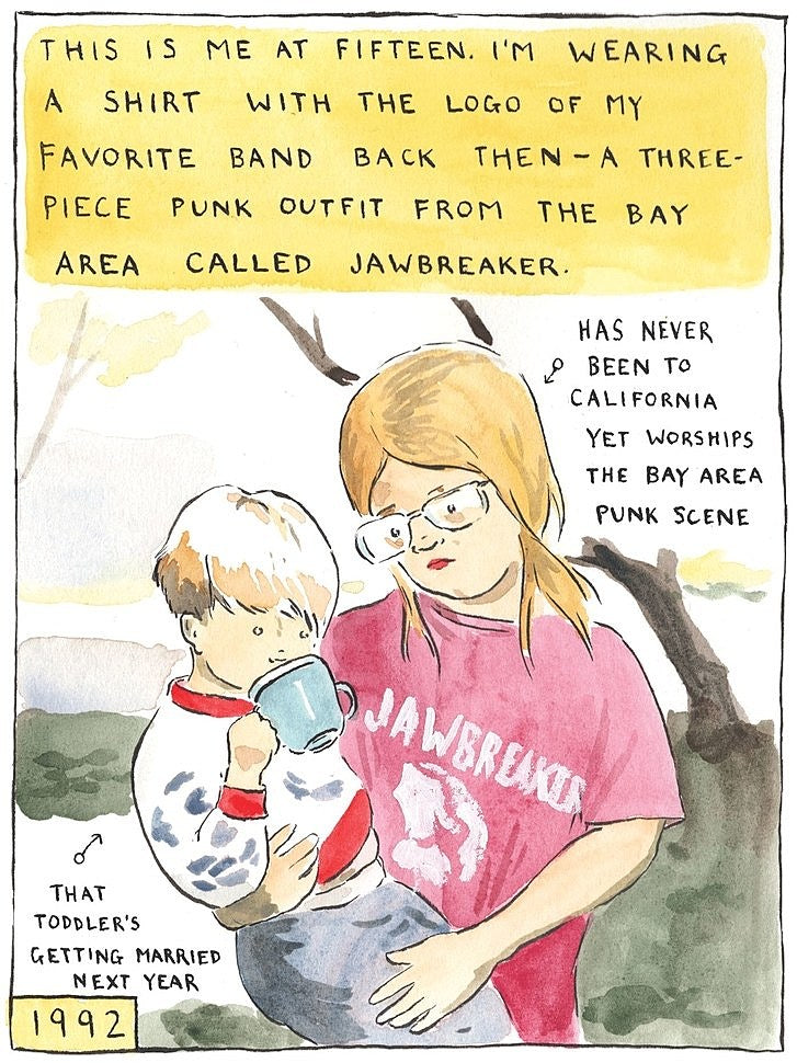 comedian Emily Flake wrote a comic about Jawbreaker, opened for them at Brooklyn Steel