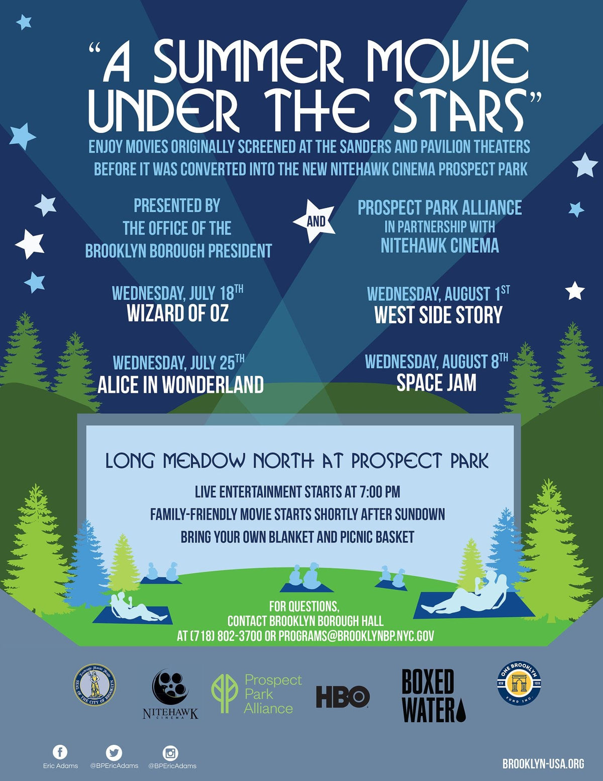 Nitehawk Cinema showing WLIR doc, presenting free movies in Prospect Park