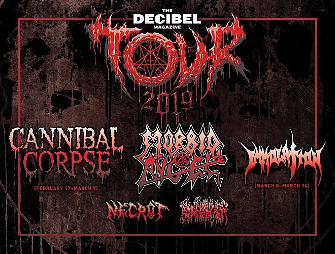 Cannibal Corpse, Morbid Angel, Necrot & Blood Incantation going on Decibel tour