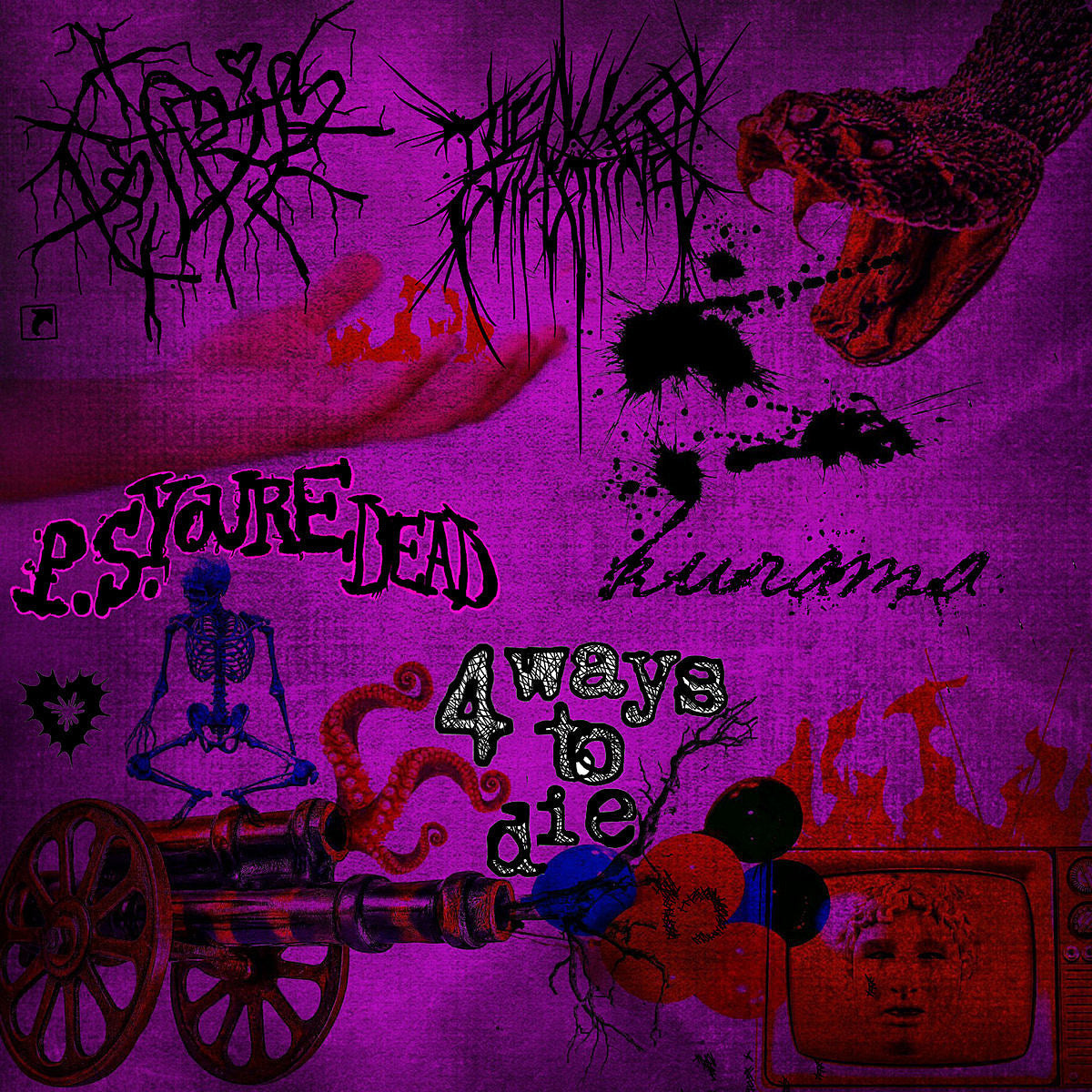 Stream Kurama, p.s.you’redead, Thotcrime & The Queen Guillotined’s 4-way chaotic hardcore split
