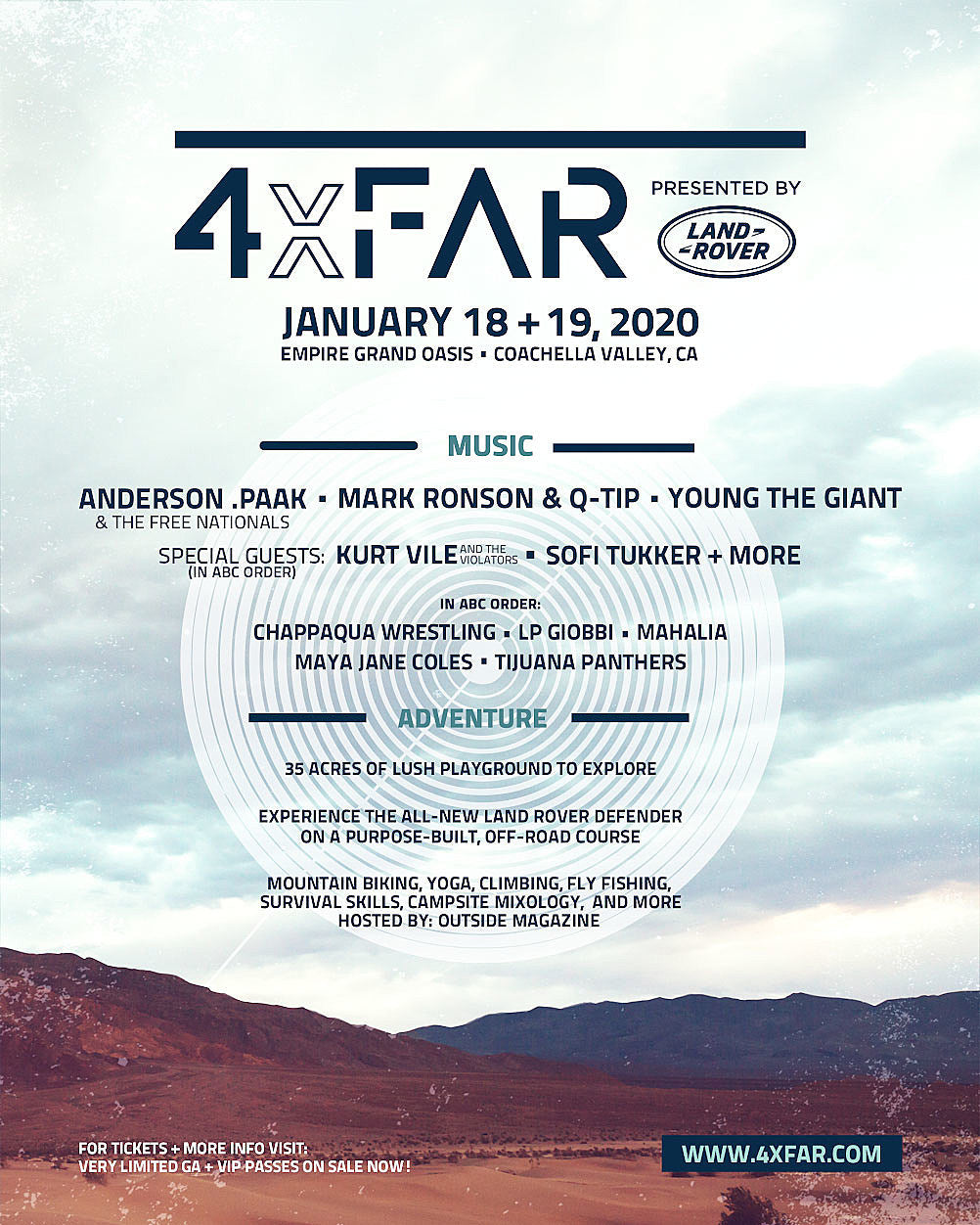 Anderson. Paak, Mark Ronson/Q-Tip, Kurt Vile, more playing 4xFAR Fest in Coachella Valley