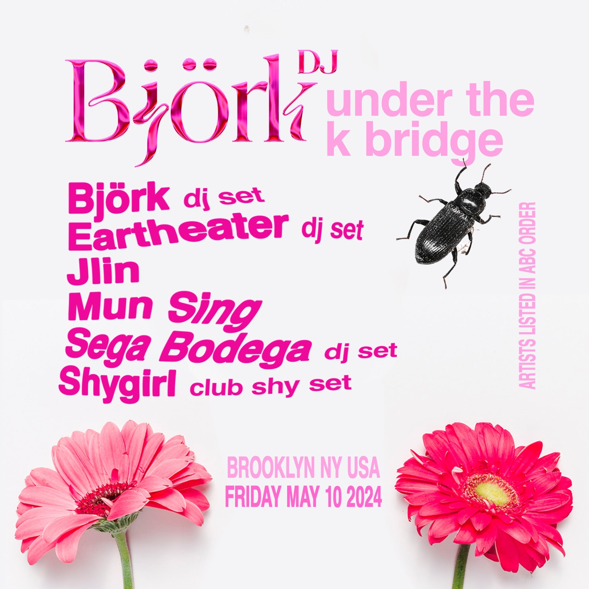 Björk DJing Brooklyn w/ Eartheater, Shygirl, more (BV Presale) ++ hear Olof Dreijer remix of Rosalía collab “Oral”