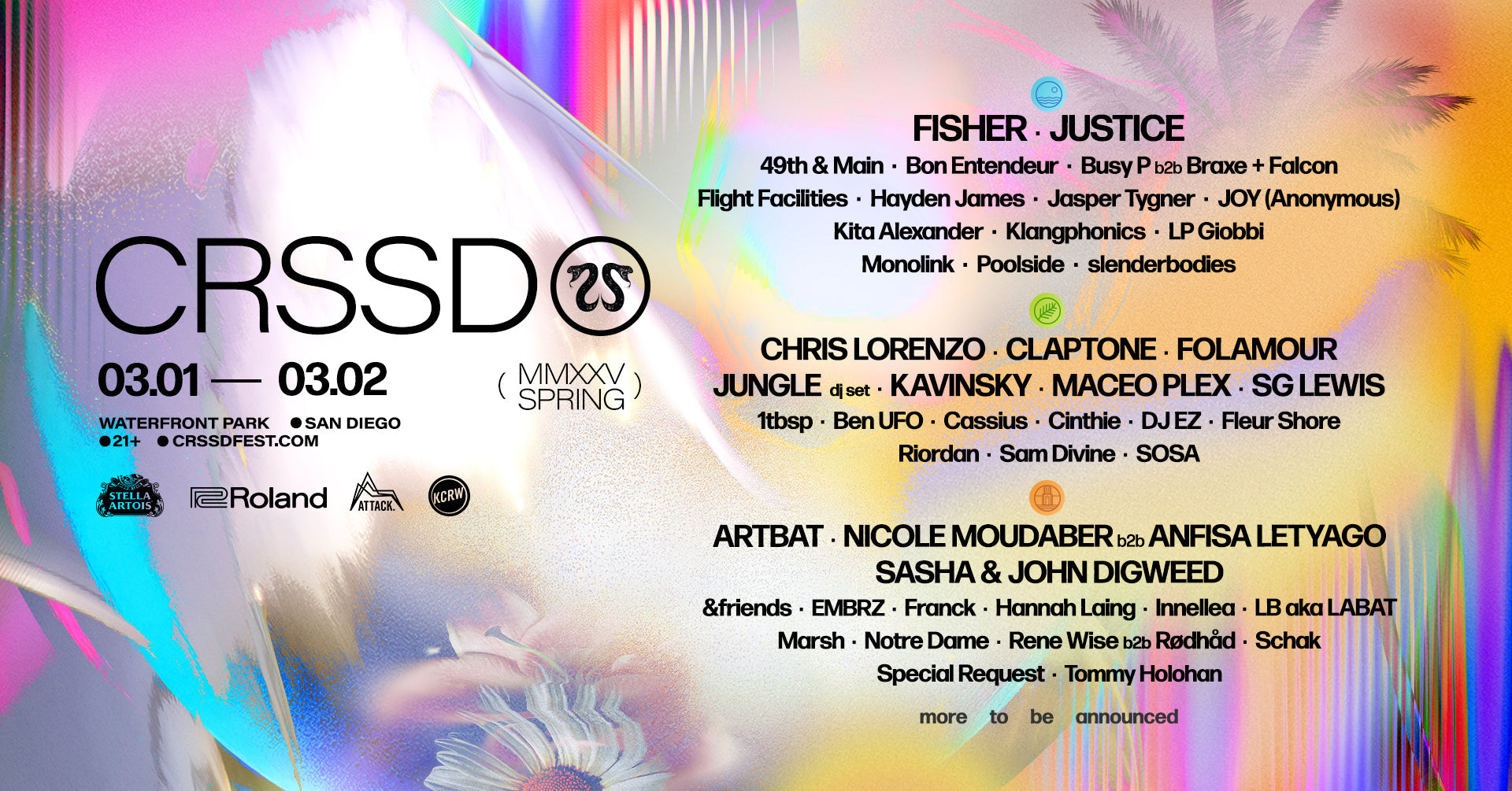 CRSSD Festival Spring ’25 has Justice, Kavinsky, Sasha & Digweed, Busy P B2B Braxe + Falcon, more