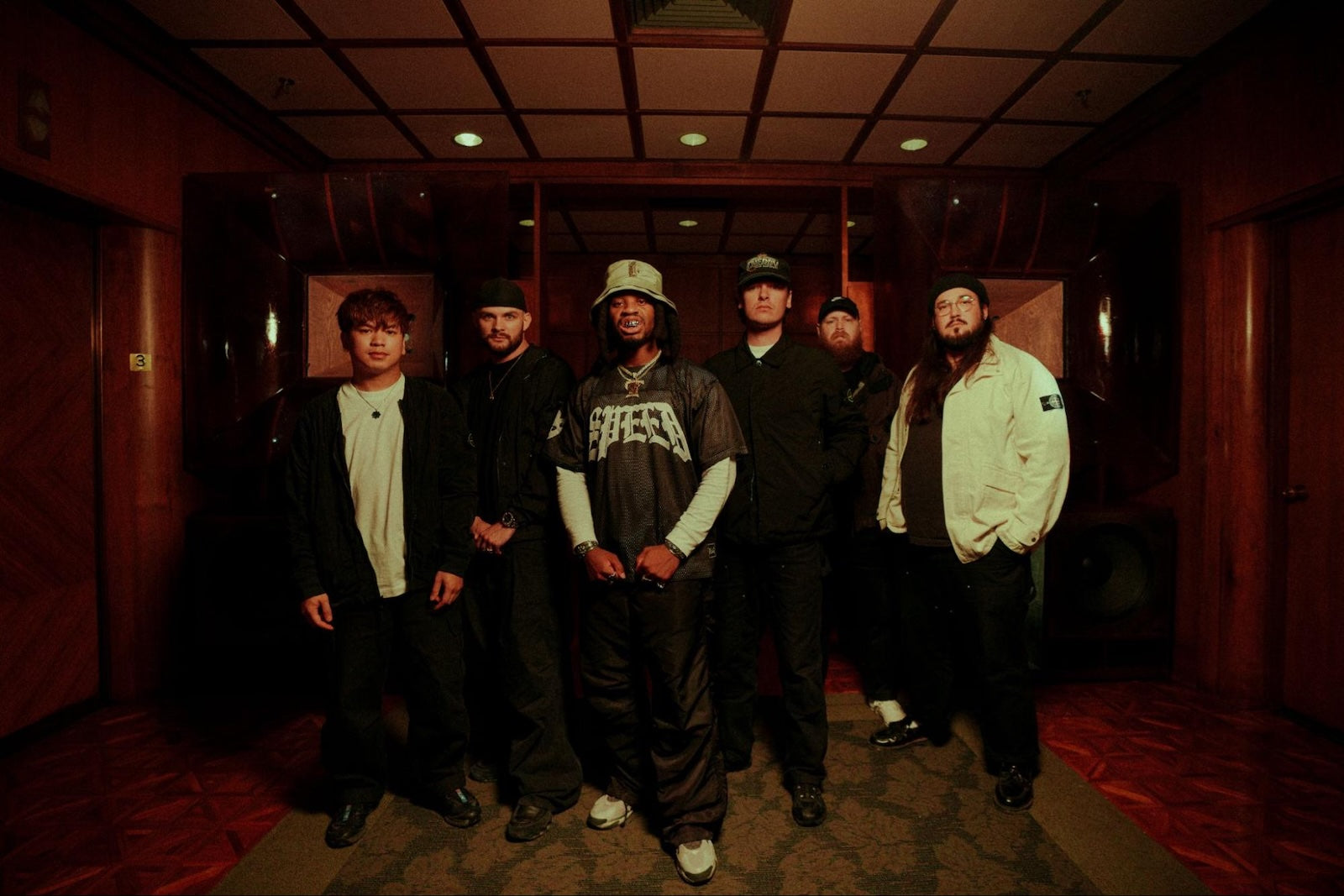 Knocked Loose playing a skatepark in Brooklyn with Denzel Curry who joined Pain of Truth live
