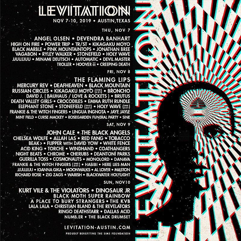 Levitation 2019 adds Flaming Lips, Flipper, Mercury Rev, Black Marble & more