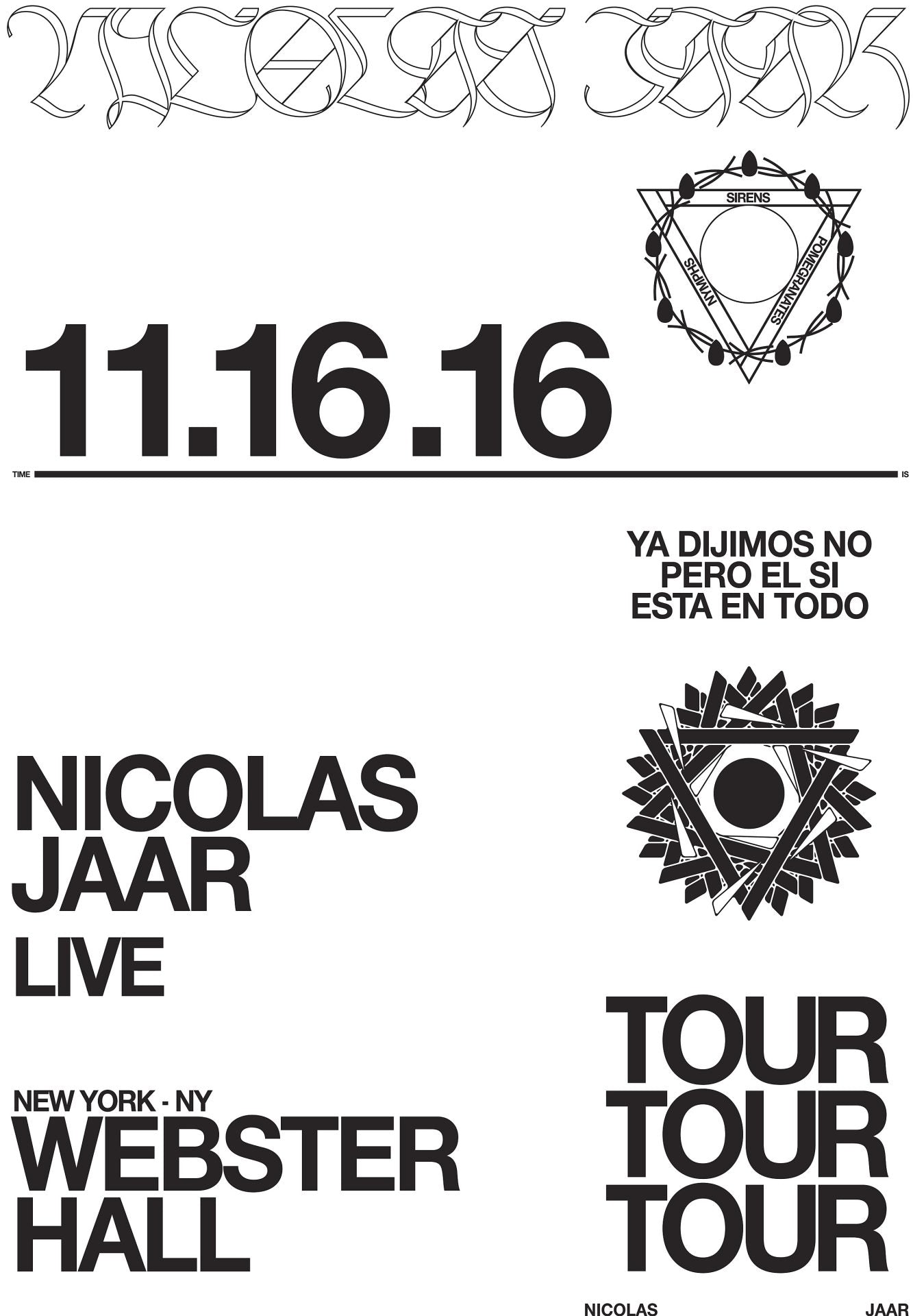 Nicolas Jaar @ Webster Hall tickets on BrooklynVegan presale (password here)