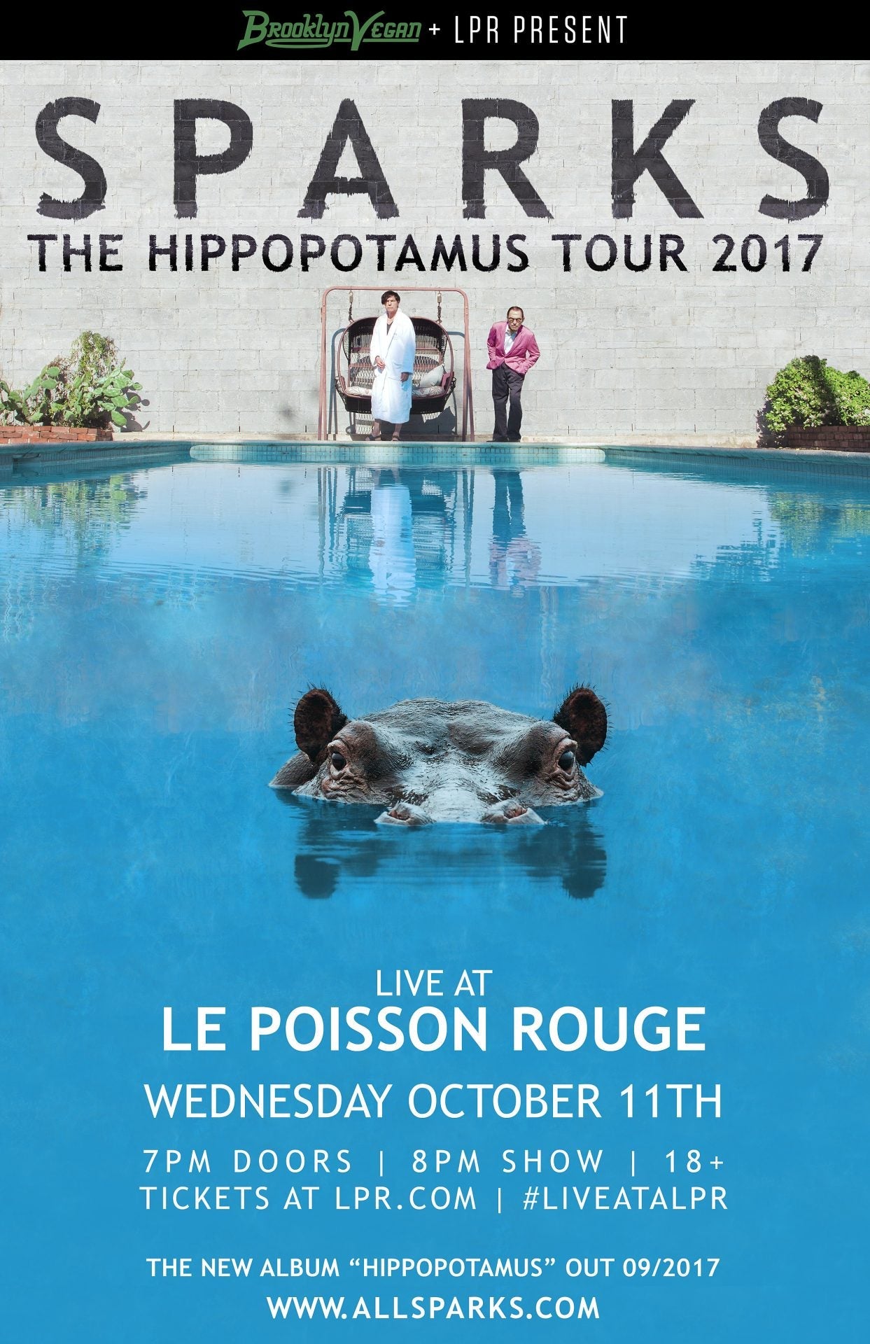 Sparks touring with full band this fall, playing Le Poisson Rouge (BV Presents ++ Presale)
