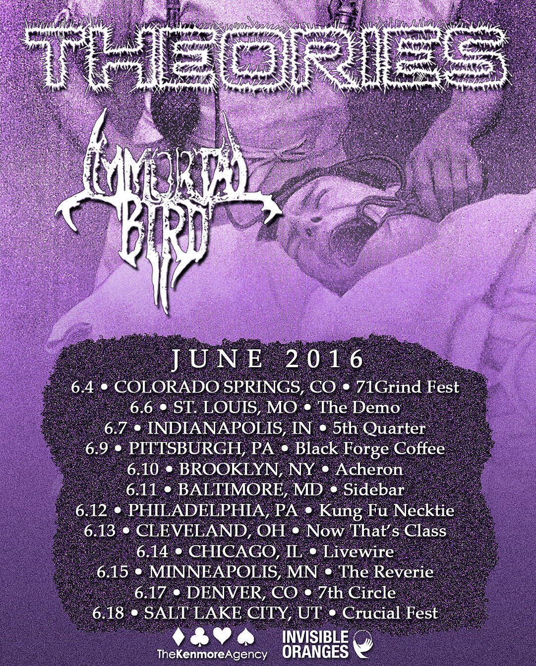 Theories & Immortal Bird touring together (Invisible Oranges presents)
