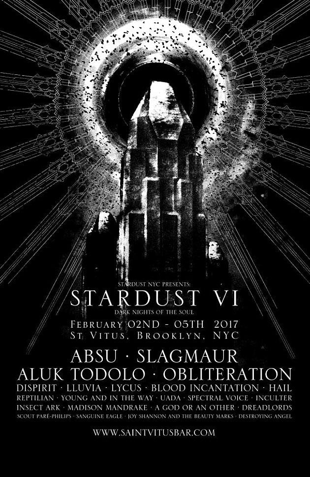 Absu, Aluk Todolo, Blood Incantation & more playing Stardust 2017 at Saint Vitus