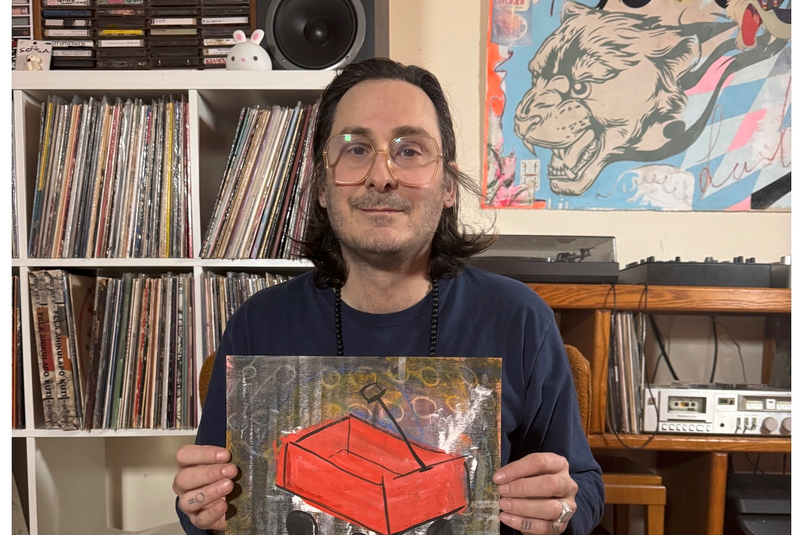 Tim Kinsella auctioning off unreleased Cap’n Jazz 7″, album cover painting & other test pressings