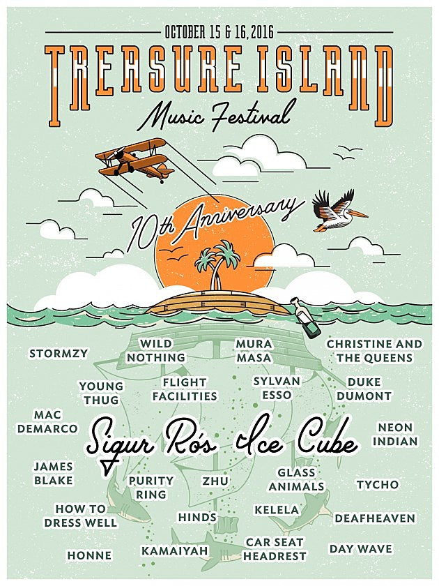 Treasure Island fest relocating due to construction, announced single-day lineups