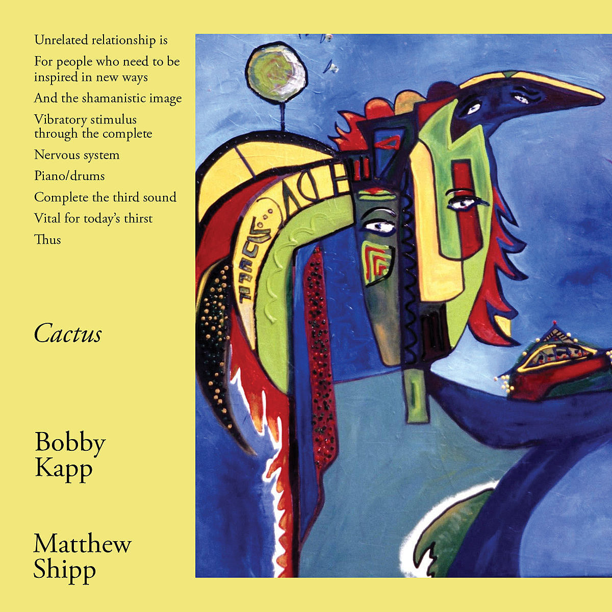Matthew Shipp & Bobby Kapp releasing ‘Cactus’ (listen), playing Trans-Pecos w/ Neil Michael Hagerty & more