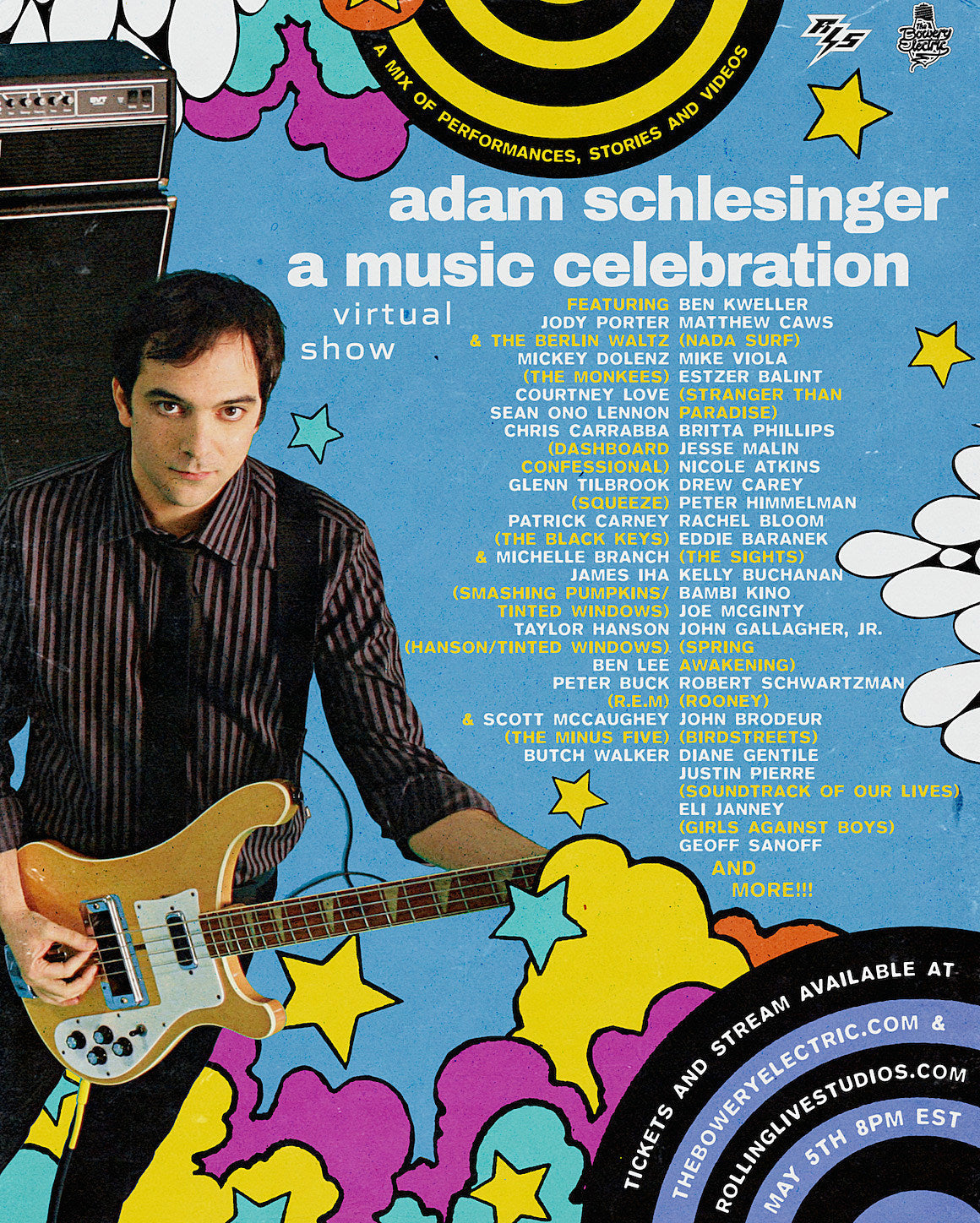 Adam Schlesinger virtual tribute ft. Courtney Love, Peter Buck, Sean Lennon & more announced