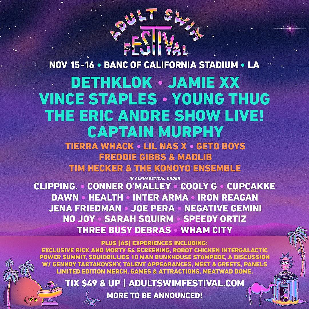 Adult Swim Fest 2019 lineup: Dethklok, Vince Staples, Jamie xx, Eric Andre, more