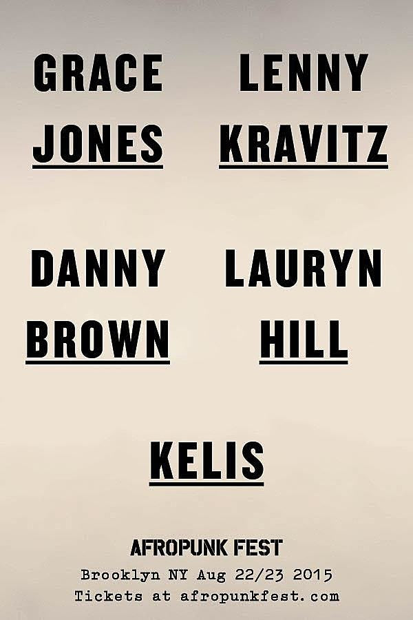 Afropunk 2015 Brooklyn lineup (Lenny Kravitz, Grace Jones, Lauryn Hill, Kelis, Danny Brown, Suicidal Tendencies, more)