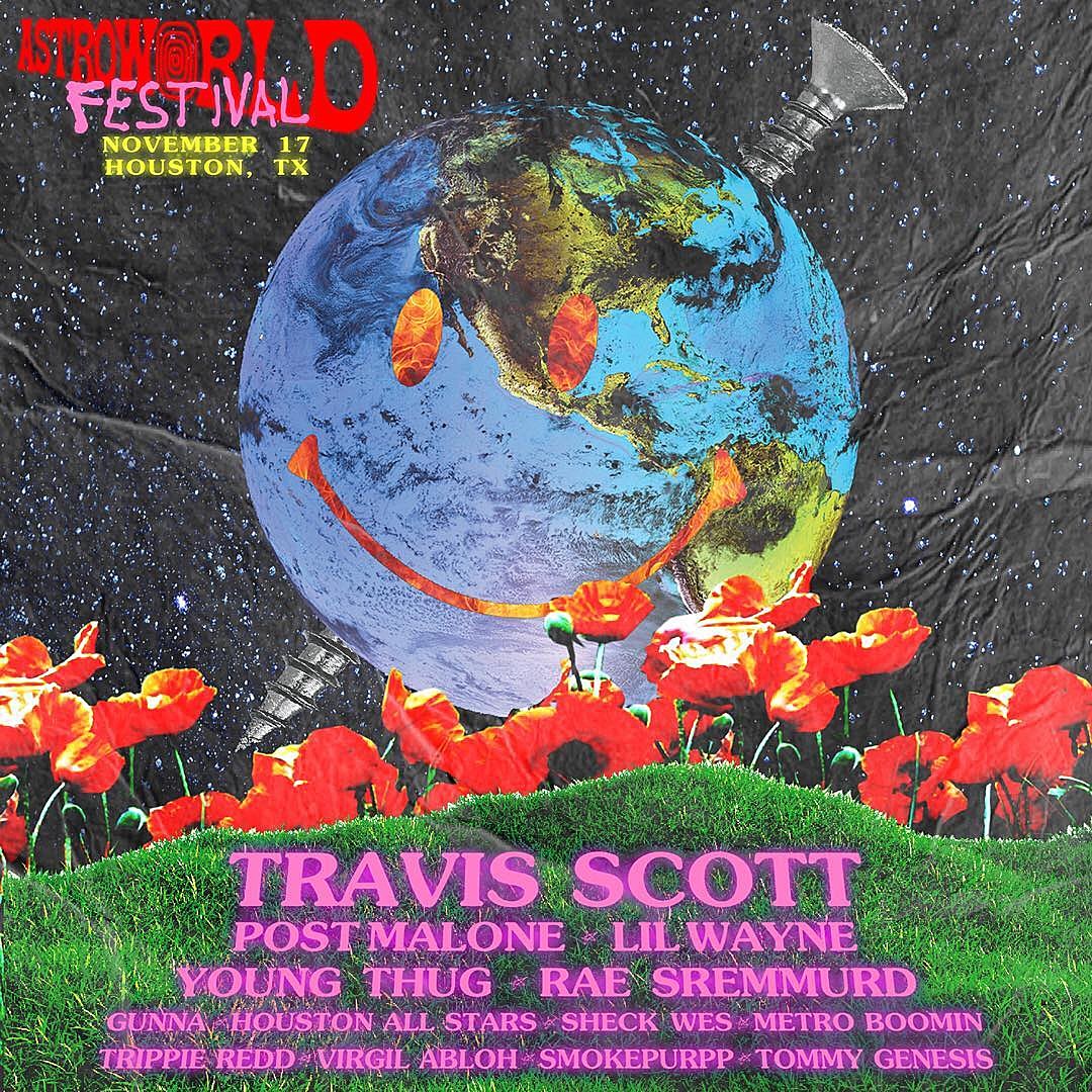 Travis Scott’s Astroworld lineup (Post Malone, Lil Wayne, Young Thug, Sheck Wes, more)