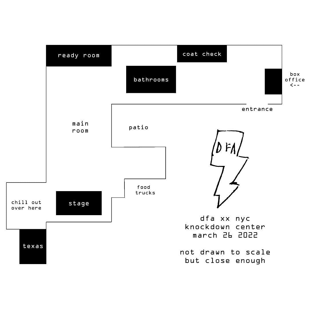 DFA Records releases schedule for tonight’s 20th anniversary party at Knockdown Center