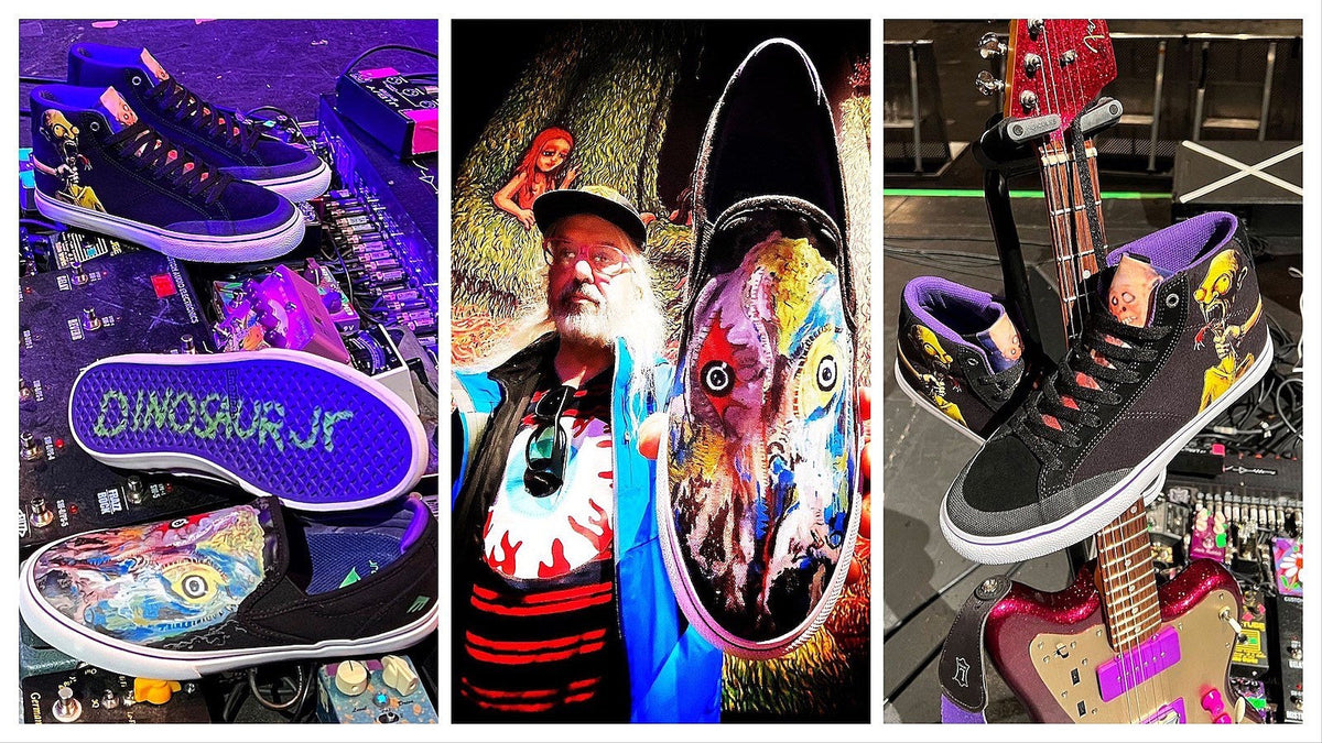 Dinosaur Jr team with Emerica for “Feel the Pain” & ‘Sweep it Into Space’ skate shoes