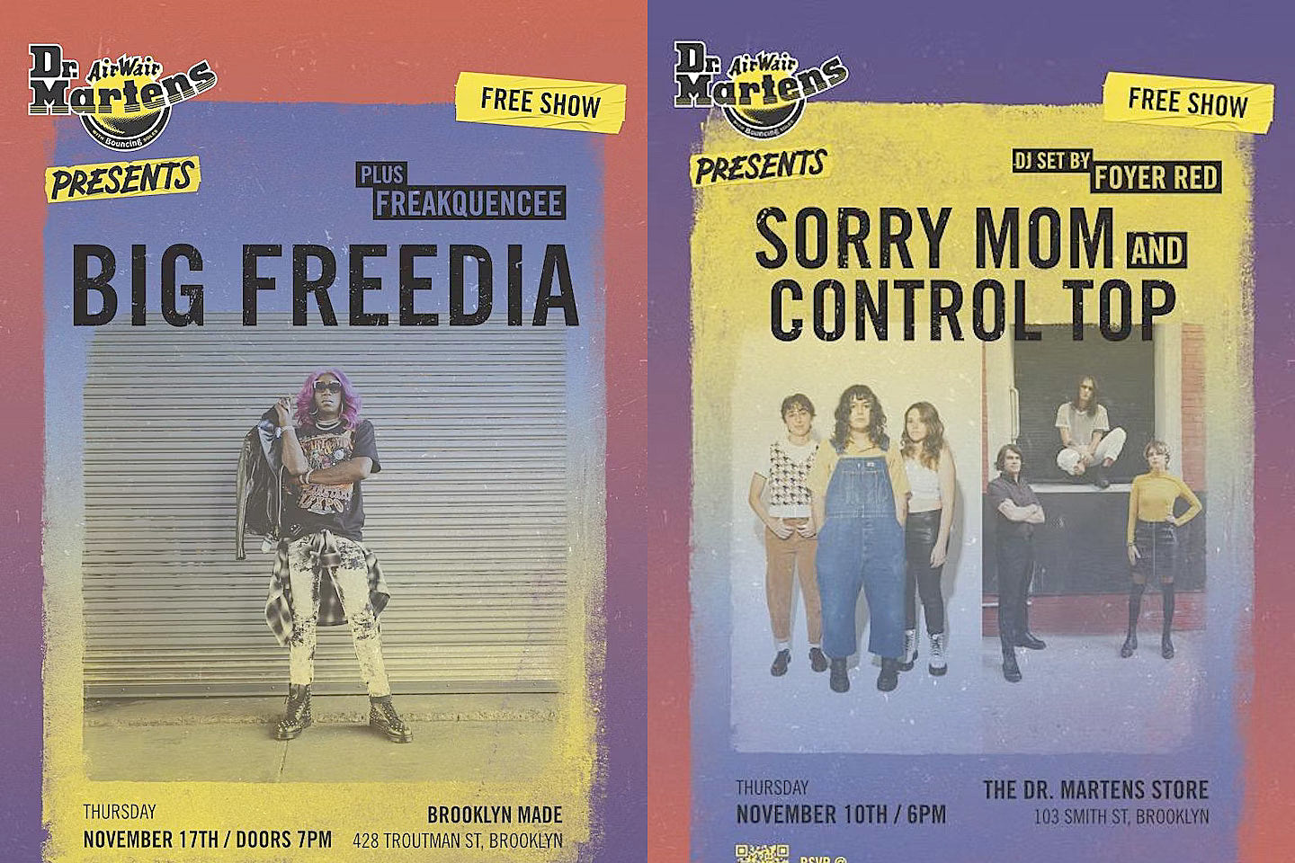 Big Freedia, Control Top & Sorry Mom playing free Dr. Martens shows in Brooklyn