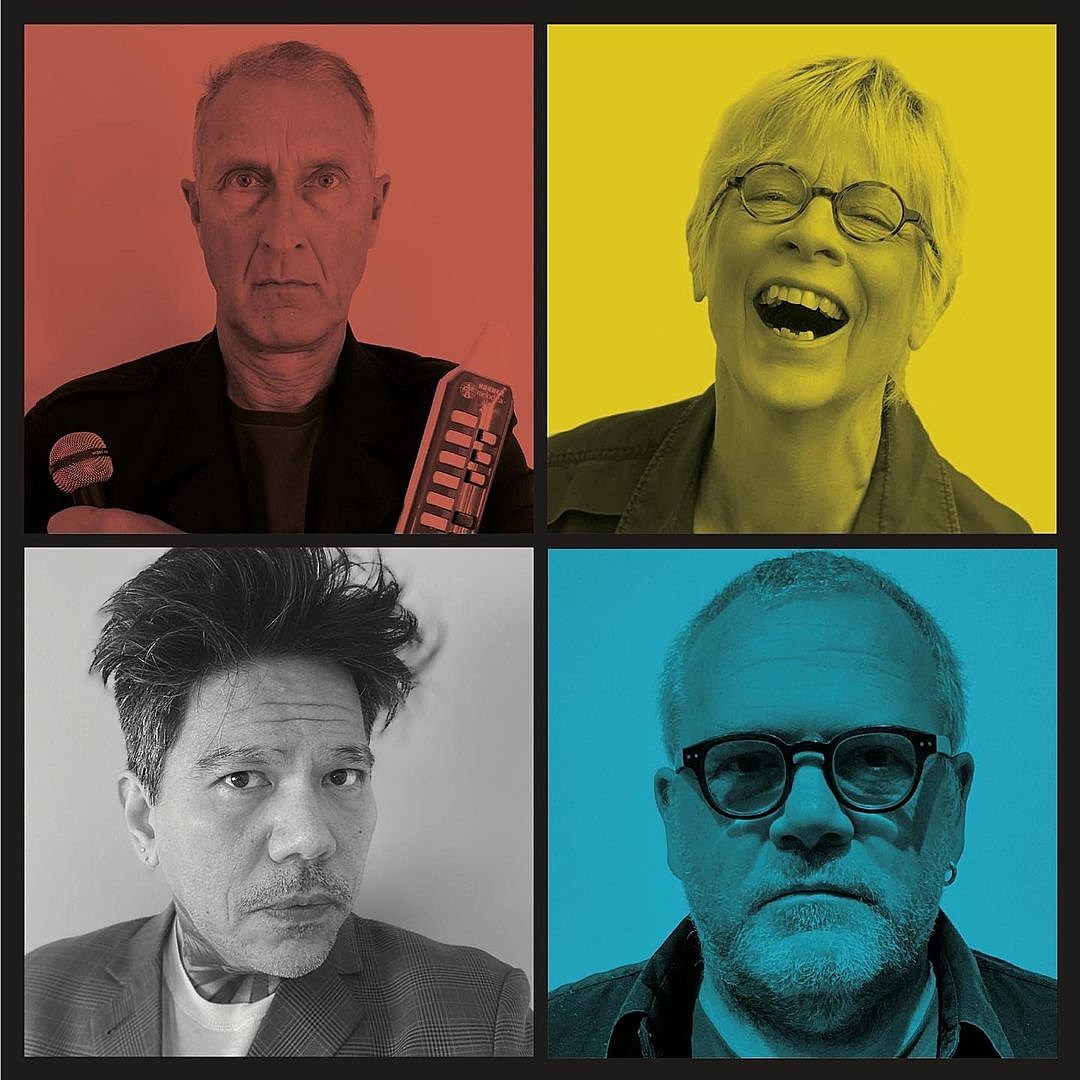 Gang of Four teasing something, share picture ft Jon King, Hugo Burnham, Sara Lee & David Pajo