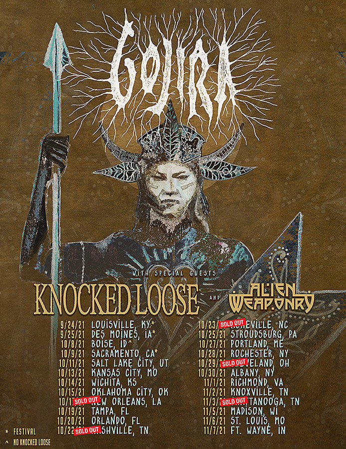 Gojira expand fall tour with Knocked Loose & Alien Weaponry