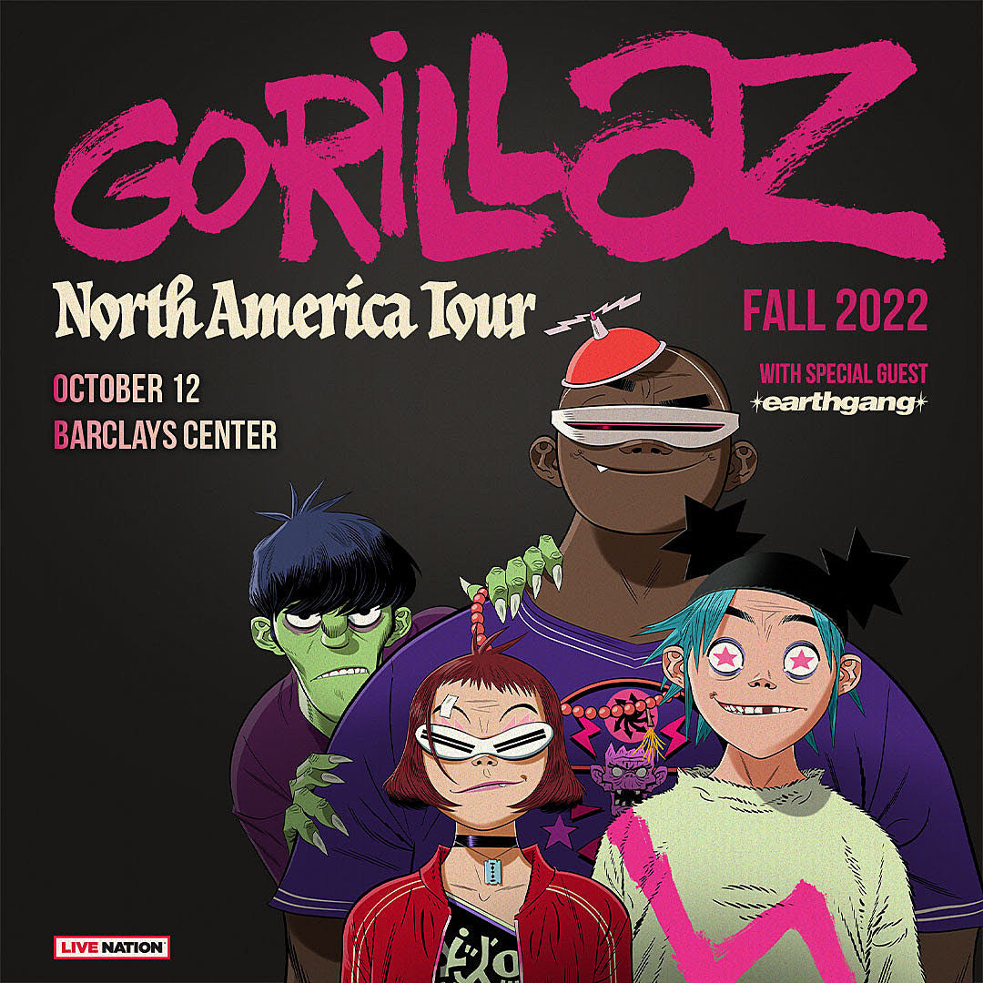 Gorillaz @ Barclays Center on BrooklynVegan presale (password here)