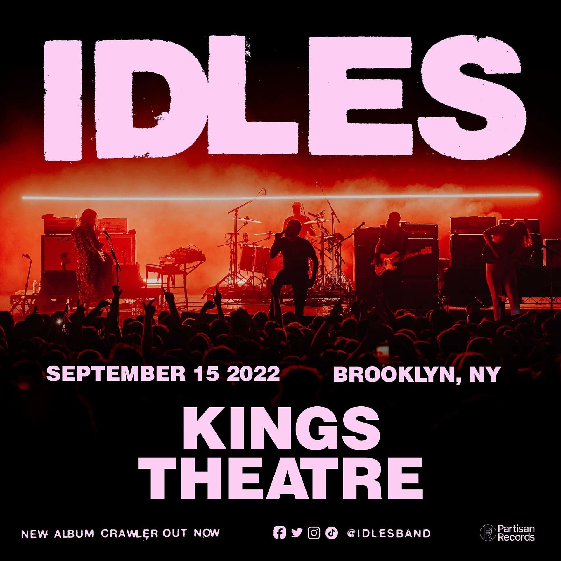 IDLES @ Kings Theatre on BrooklynVegan presale (password here)