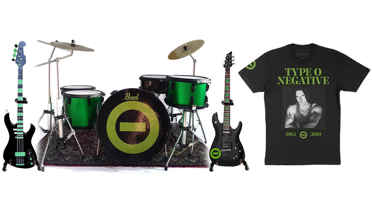 Limited Type O Negative mini instruments up for pre-order (new t-shirts & vinyl too)