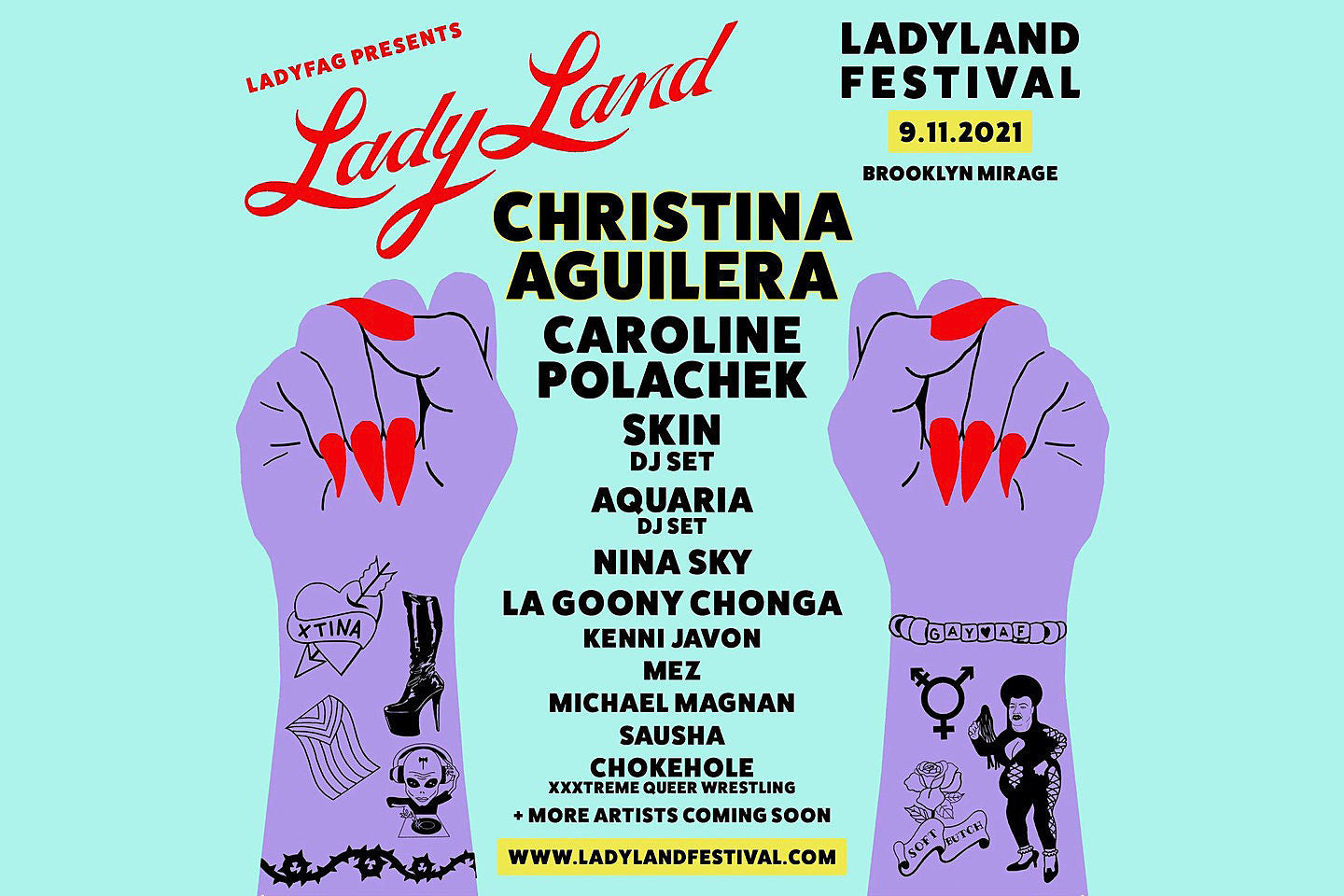 LadyLand announces 2021 lineup (Christina Aguilera, Caroline Polachek, more)
