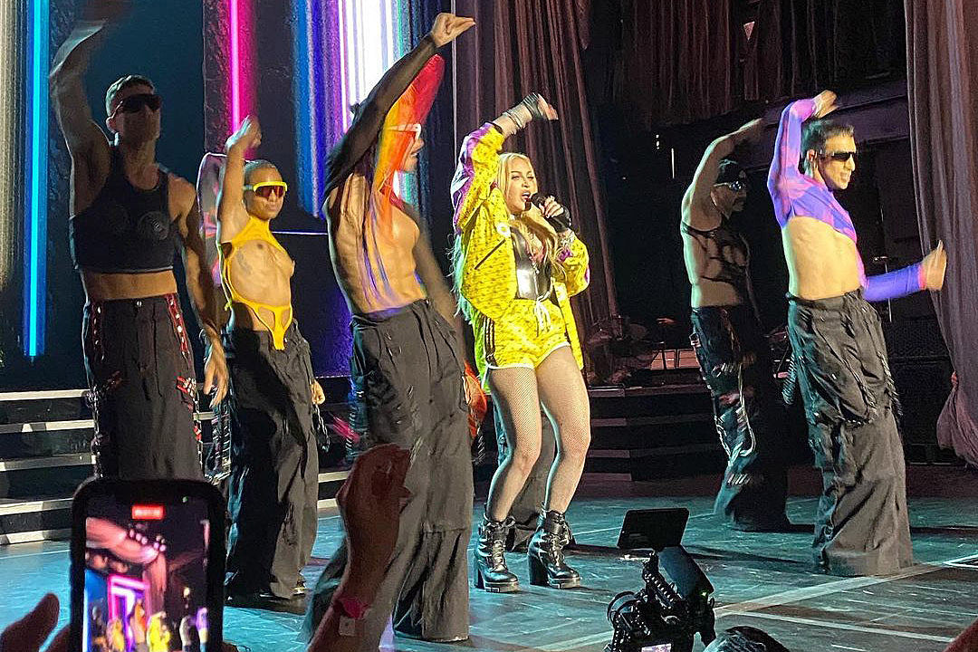 Madonna celebrated Pride & NFTs, made out with Tokischa at Terminal 5 appearance (videos)