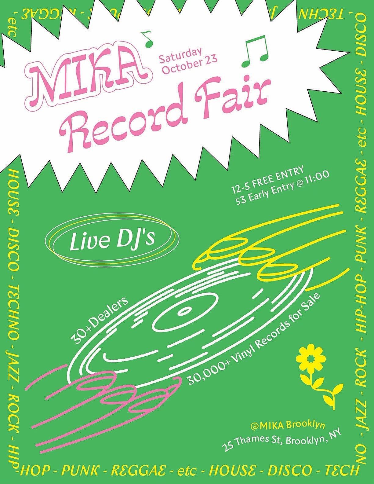 Vinyl Record Fair in Bushwick this month
