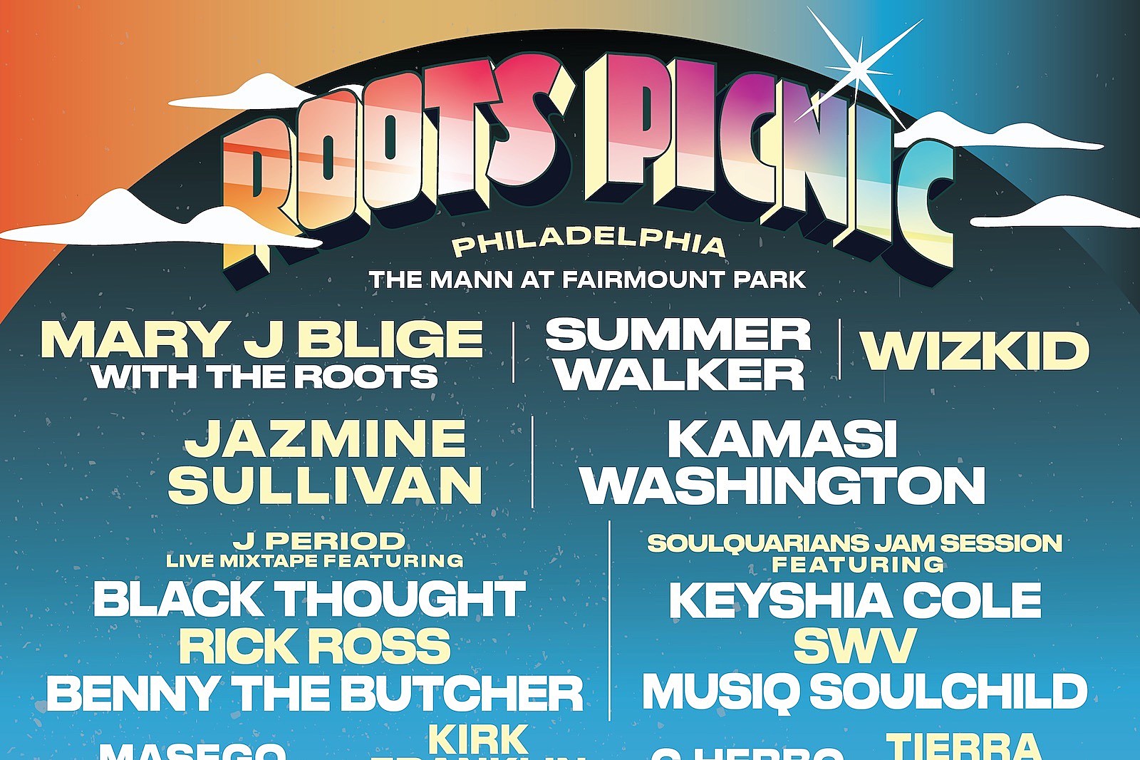 Roots Picnic 2022 lineup: Mary J. Blige, Jazmine Sullivan, Summer Walker, Wizkid, Kamasi & more