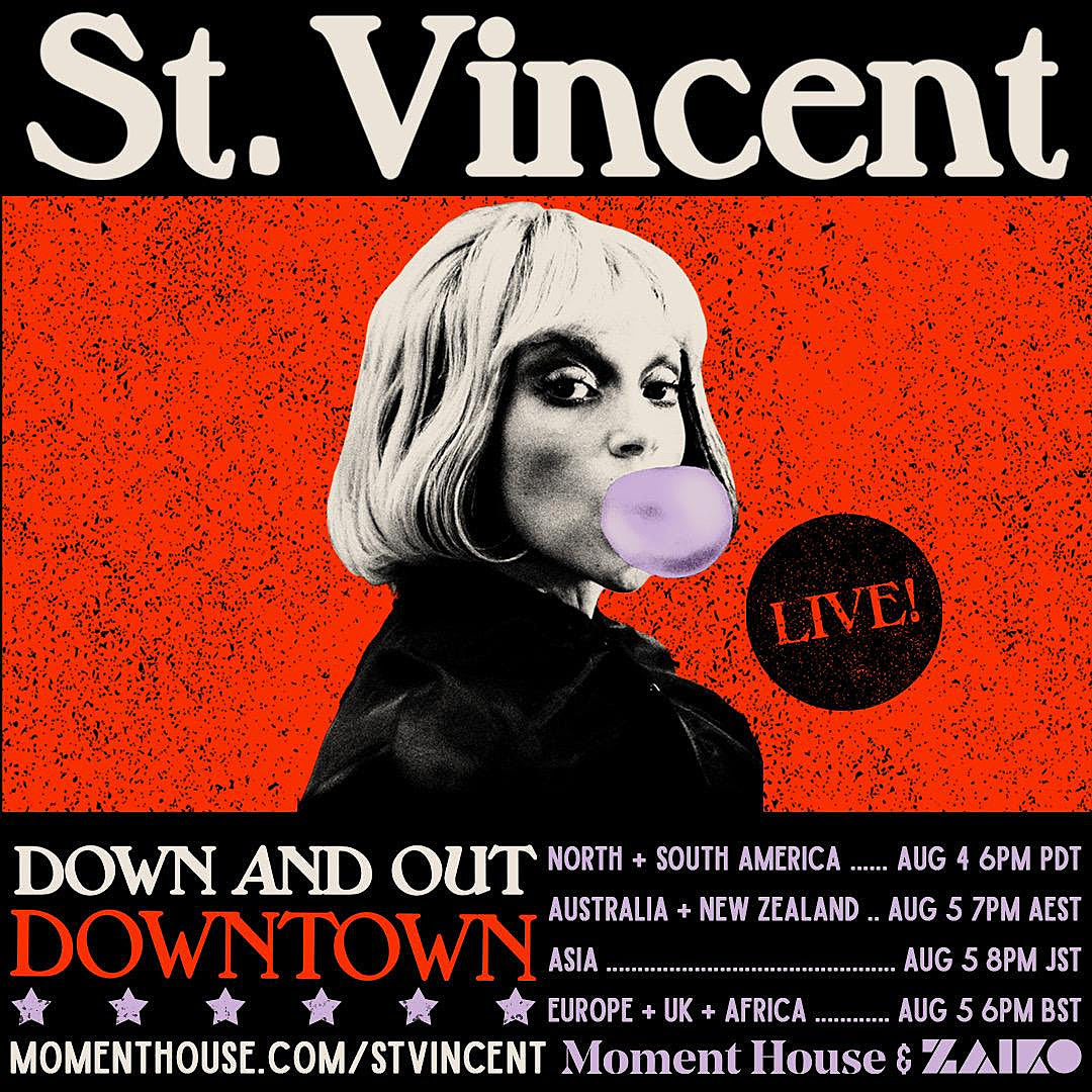 St Vincent announces ‘Down and Out Downtown’ streaming concert special